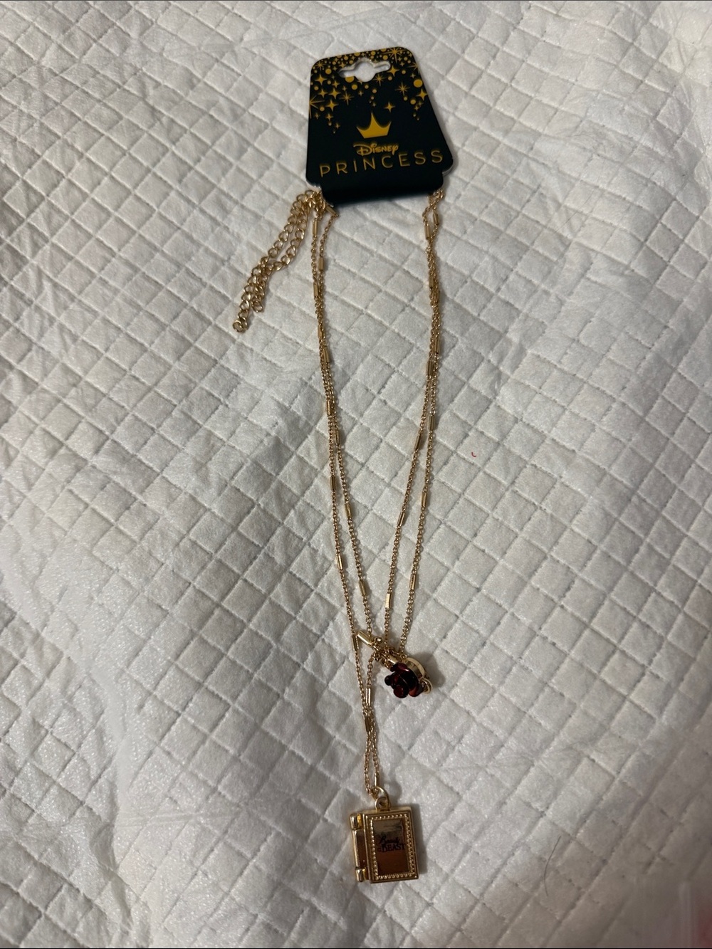 Disney princess beauty and the beast necklace